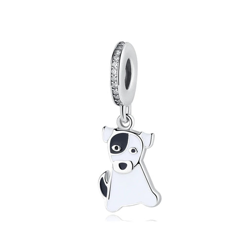 Original 925 Sterling Silver Charms Love Pets Dog Cat Paw Print