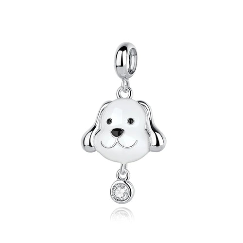 Original 925 Sterling Silver Charms Love Pets Dog Cat Paw Print