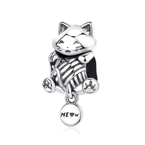 Original 925 Sterling Silver Charms Love Pets Dog Cat Paw Print