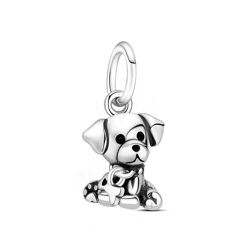Original 925 Sterling Silver Charms Love Pets Dog Cat Paw Print