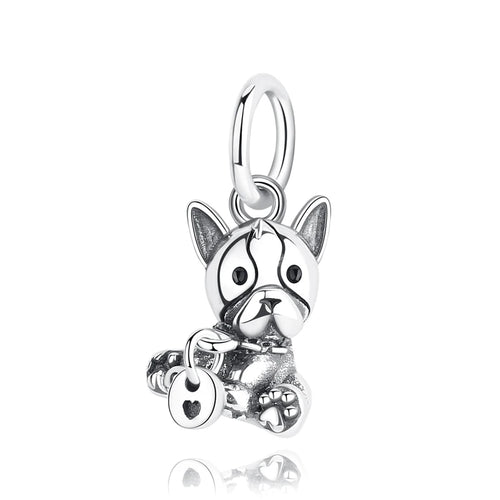 Original 925 Sterling Silver Charms Love Pets Dog Cat Paw Print