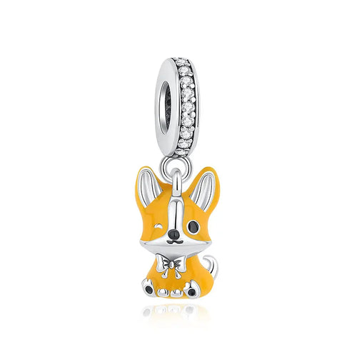 Original 925 Sterling Silver Charms Love Pets Dog Cat Paw Print