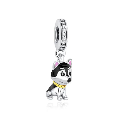 Original 925 Sterling Silver Charms Love Pets Dog Cat Paw Print