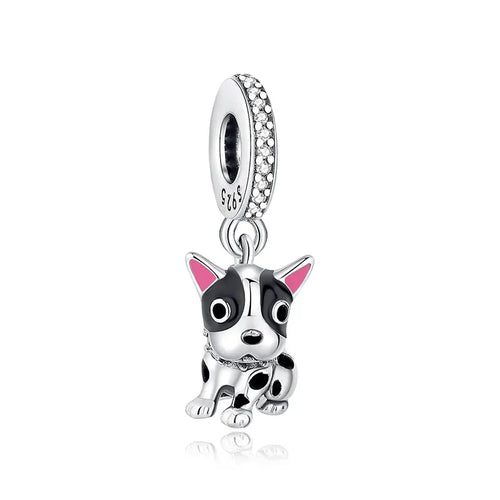 Original 925 Sterling Silver Charms Love Pets Dog Cat Paw Print