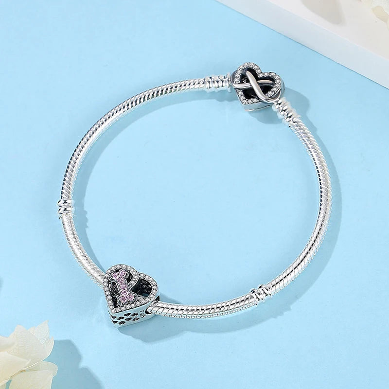 Original 925 Sterling Silver Charms Love Pets Dog Cat Paw Print