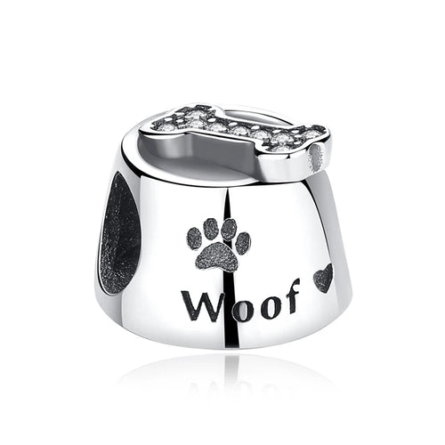 Original 925 Sterling Silver Charms Love Pets Dog Cat Paw Print